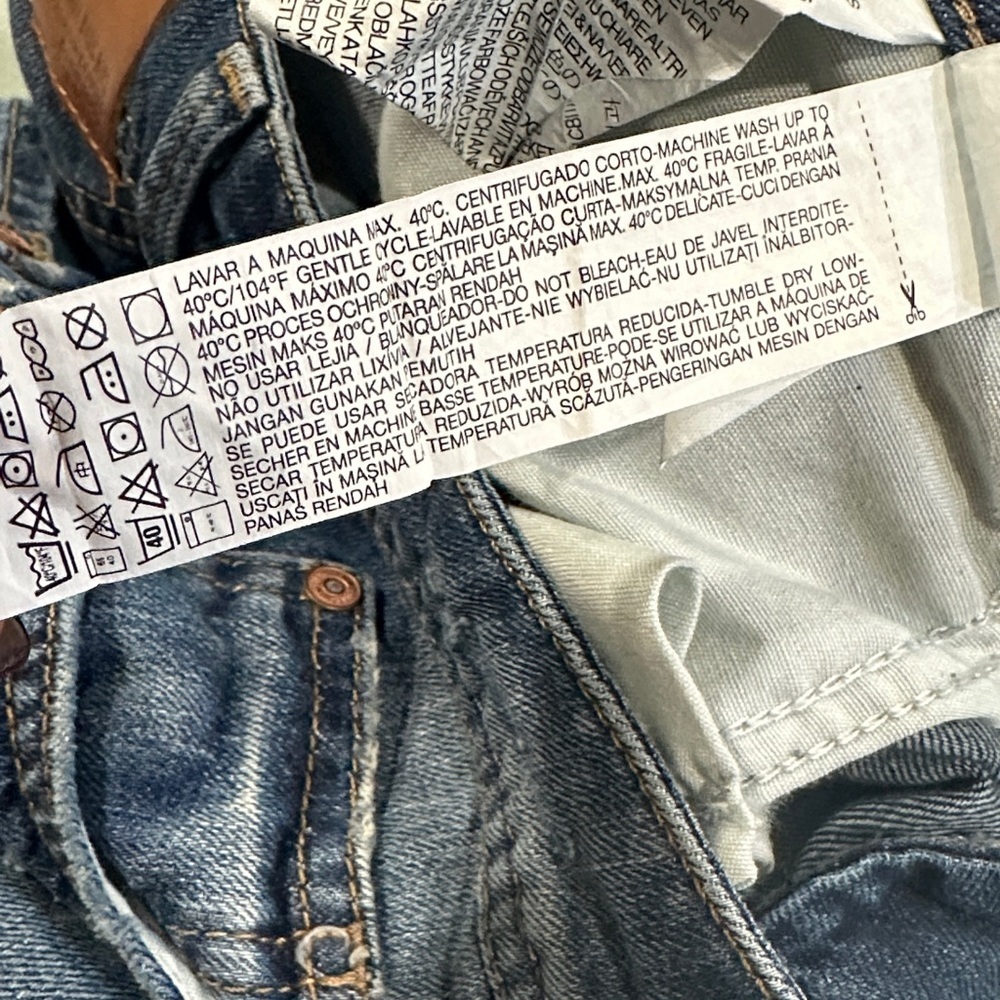 Classic Blue Distressed Women Jeans size 6 Zara Z1975 - Picture 10 of 15